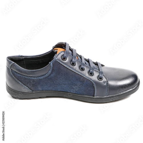 Stylish causal man shoe on white background.