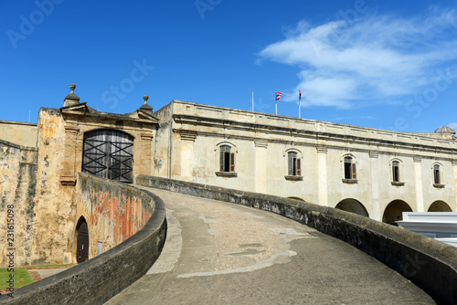 San Cristobal fortress in Puerto RIco with ramp access to main door