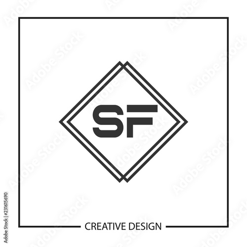 Initial Letter SF Logo Template Design Vector Illustration