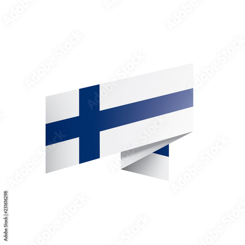 Finland flag, vector illustration on a white background