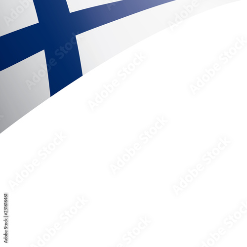 Finland flag, vector illustration on a white background