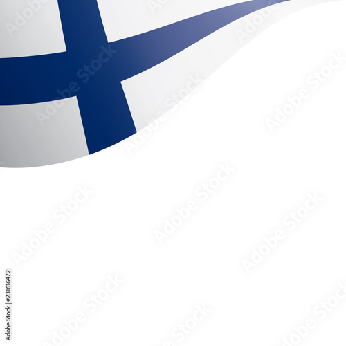 Finland flag, vector illustration on a white background