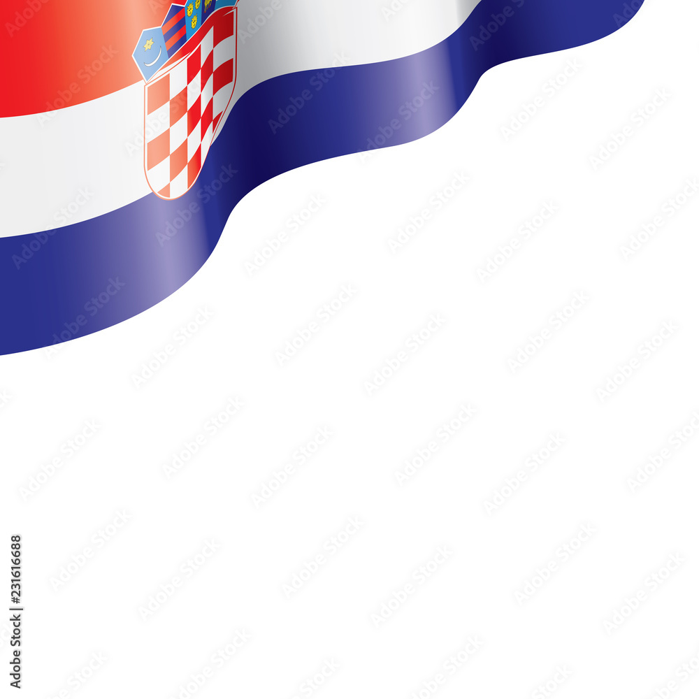 Obraz premium Croatia flag, vector illustration on a white background