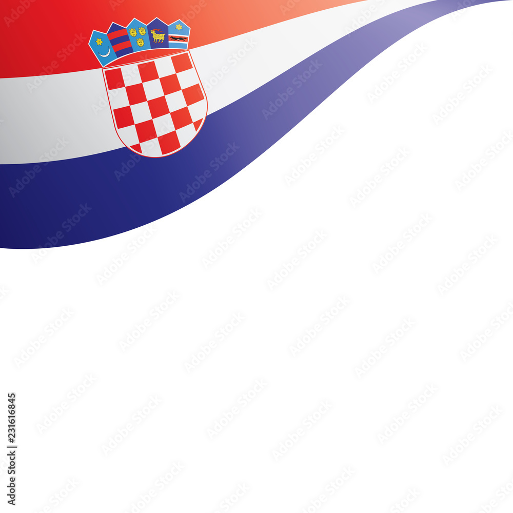 Obraz premium Croatia flag, vector illustration on a white background