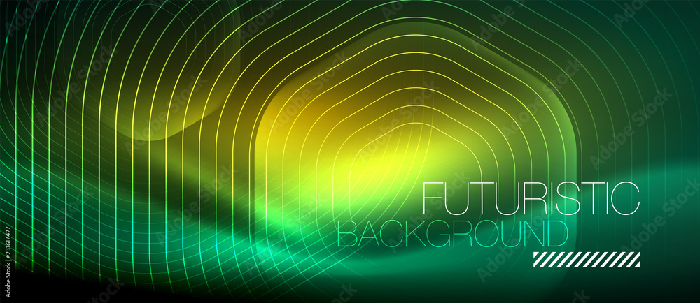 Neon glowing lines, magic energy space light concept, abstract background wallpaper design Neon glowing lines, magic energy space light concept, abstract background wallpaper design