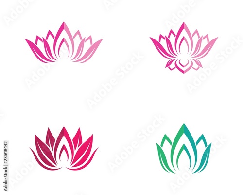 Beauty flower logo illustration