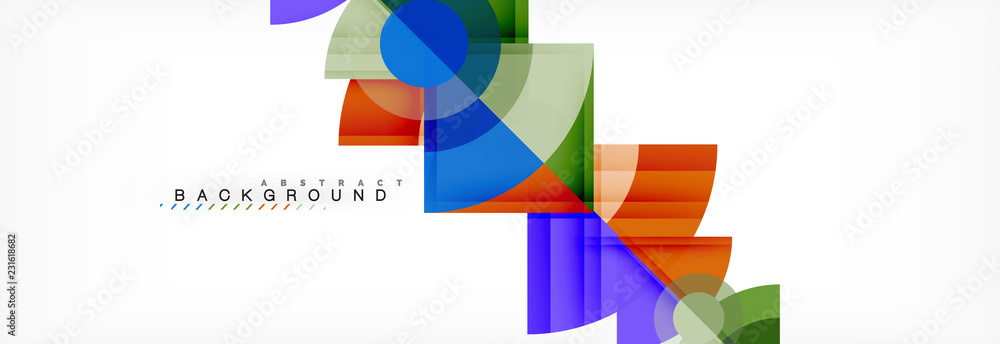 Triangles and circle geometric background Triangles and circle geometric background