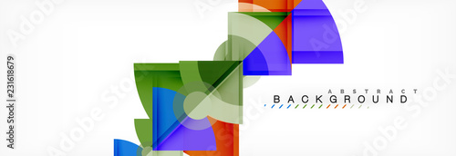 Triangles and circle geometric background