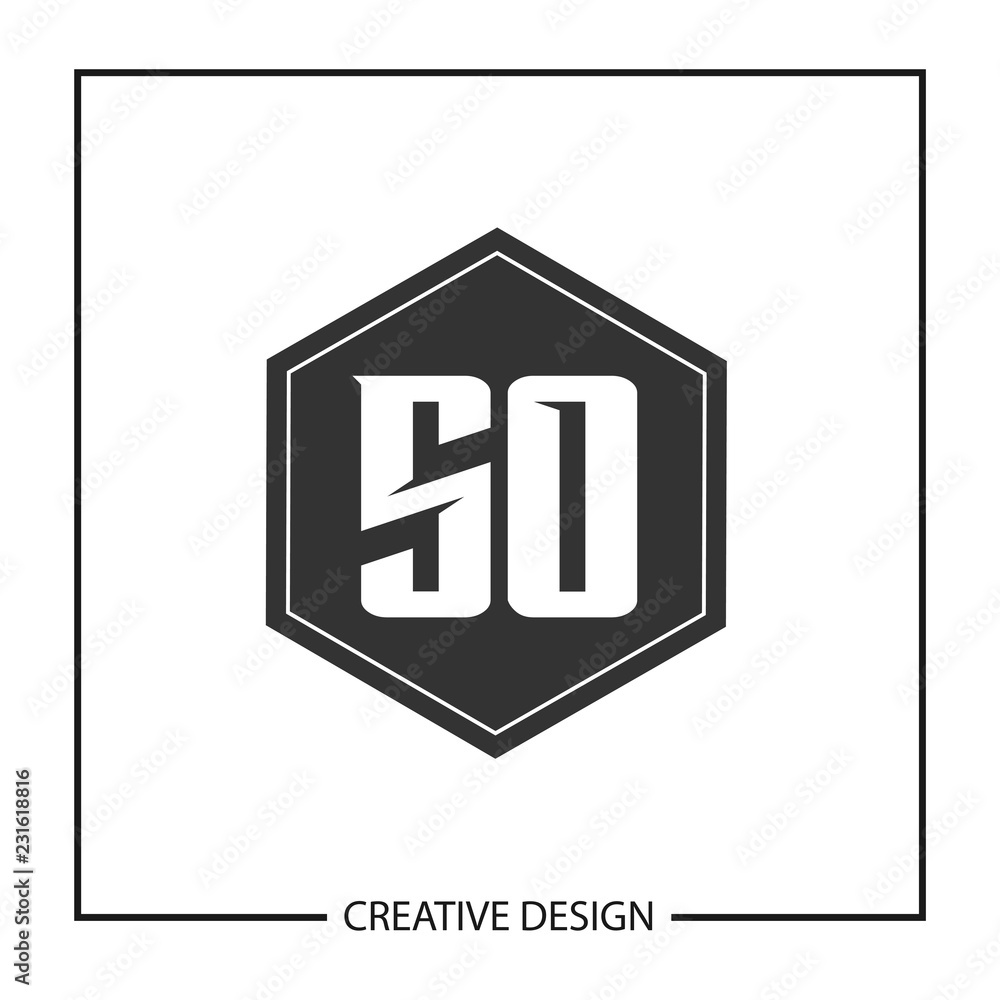Initial Letter SO Logo Template Design Vector Illustration Initial Letter SO Logo Template Design Vector Illustration