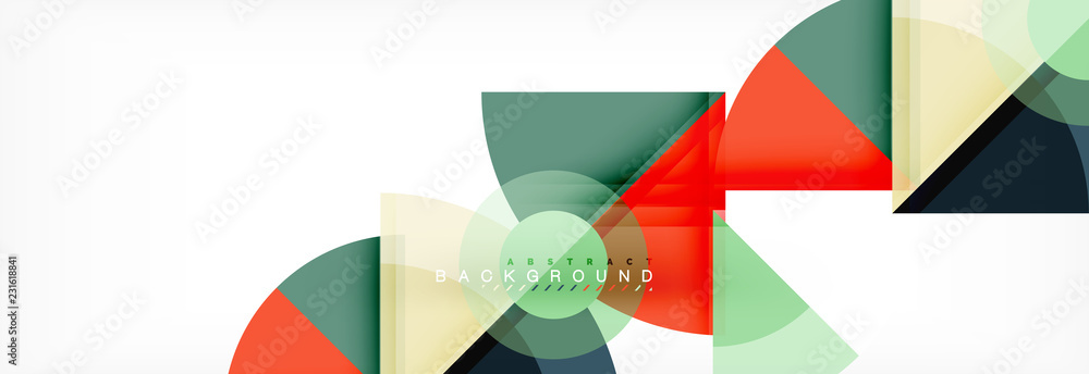 Triangles and circle geometric background Triangles and circle geometric background