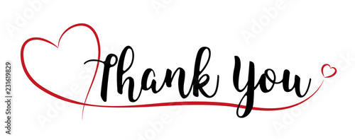Herzlichen Dank Schriftzug mit Herzen
