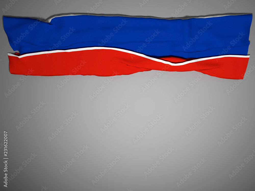 Fototapeta premium Russia flag blowing, 3D rendering