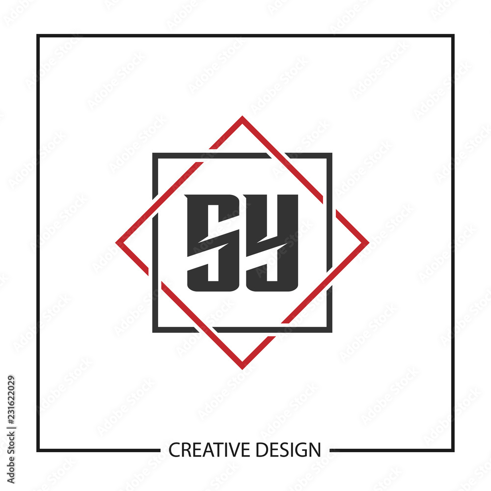 Initial Letter SY Logo Template Design Vector Illustration Initial Letter SY Logo Template Design Vector Illustration