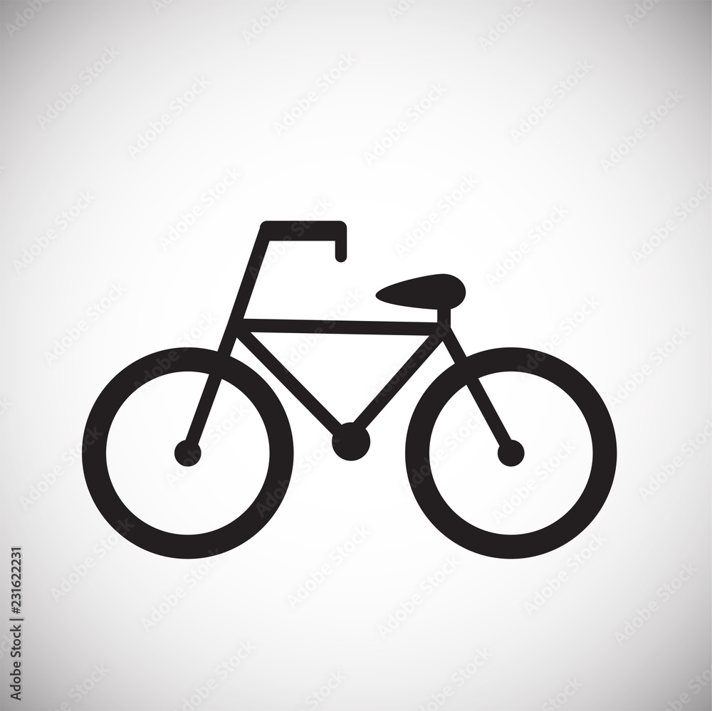 Fototapeta premium Bicycle on white background icon