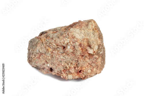 фотографія conglomerate stone isolate on white background
