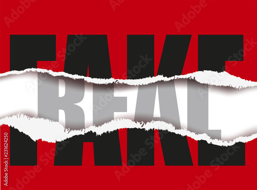 real and fake sticker ripped off illustration