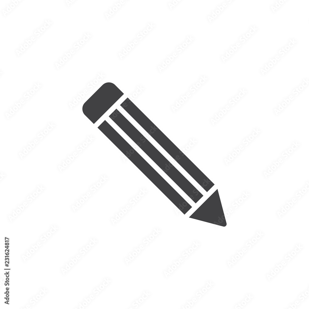 Pencil vector icon. filled flat sign for mobile concept and web design. Crayon simple solid icon. Write, edit symbol, logo illustration. Pixel perfect vector graphics Pencil vector icon. filled flat sign for mobile concept and web design. Crayon simple solid icon. Write, edit symbol, logo illustration. Pixel perfect vector graphics