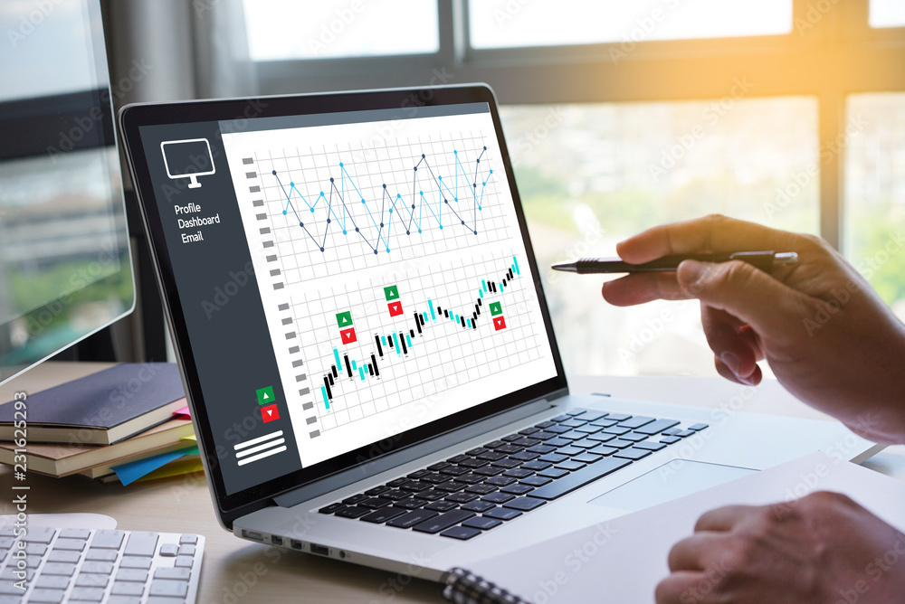 Business Man Sales Increase Revenue Shares and Customer Marketing Sales Dashboard Graphics Concept Business Man Sales Increase Revenue Shares and Customer Marketing Sales Dashboard Graphics Concept