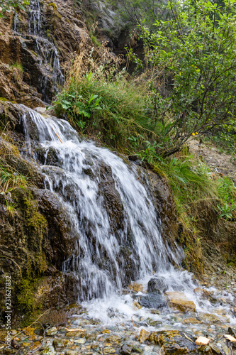 small waterfall in the career of an old lens in the Sverdlovsk region