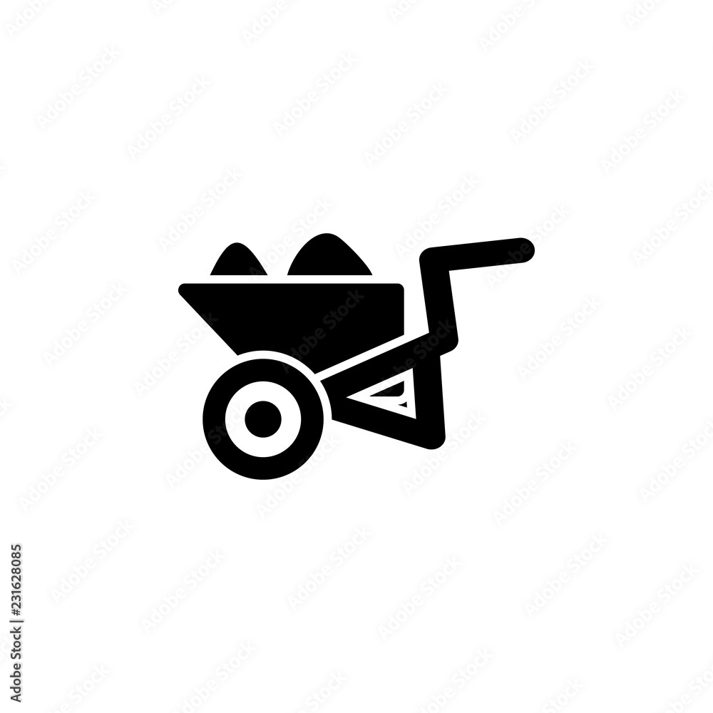 Wheelbarrow icon. Element of road and bridges construction. Premium quality graphic design icon. Signs and symbols collection icon for websites, web design Wheelbarrow icon. Element of road and bridges construction. Premium quality graphic design icon. Signs and symbols collection icon for websites, web design