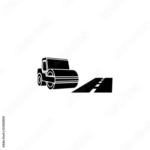 Road roller icon. Element of road and bridges construction. Premium quality graphic design icon. Signs and symbols collection icon for websites, web design