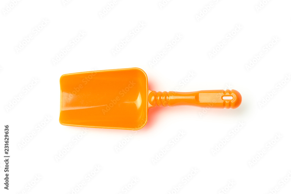 Plastic orange scoop Plastic orange scoop