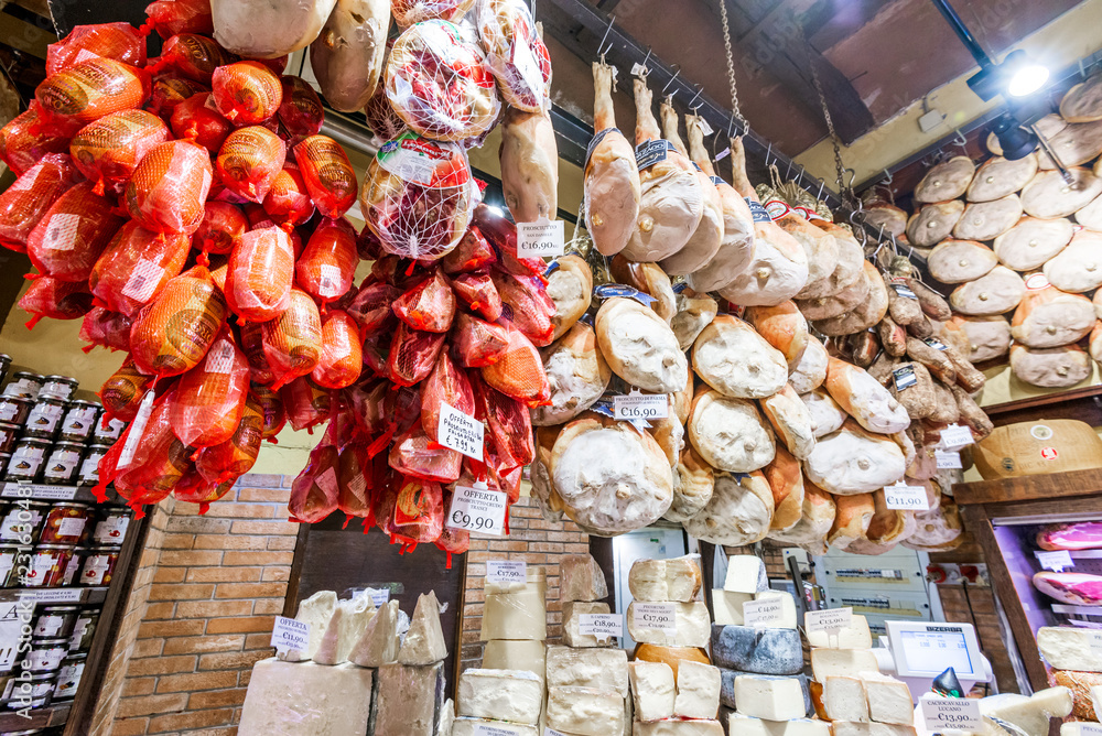 Bologna, traditional grocery Italy