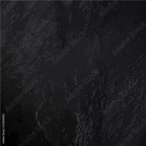 An abstract black slate background, a dark texture with a place for text, a vector illustration