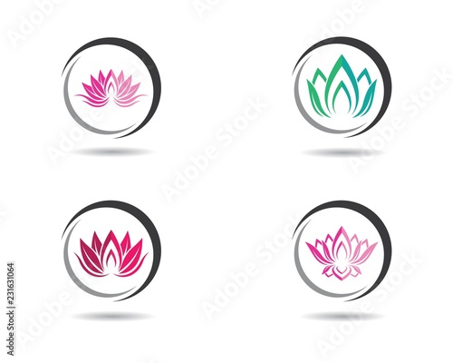 Beauty flower logo illustration