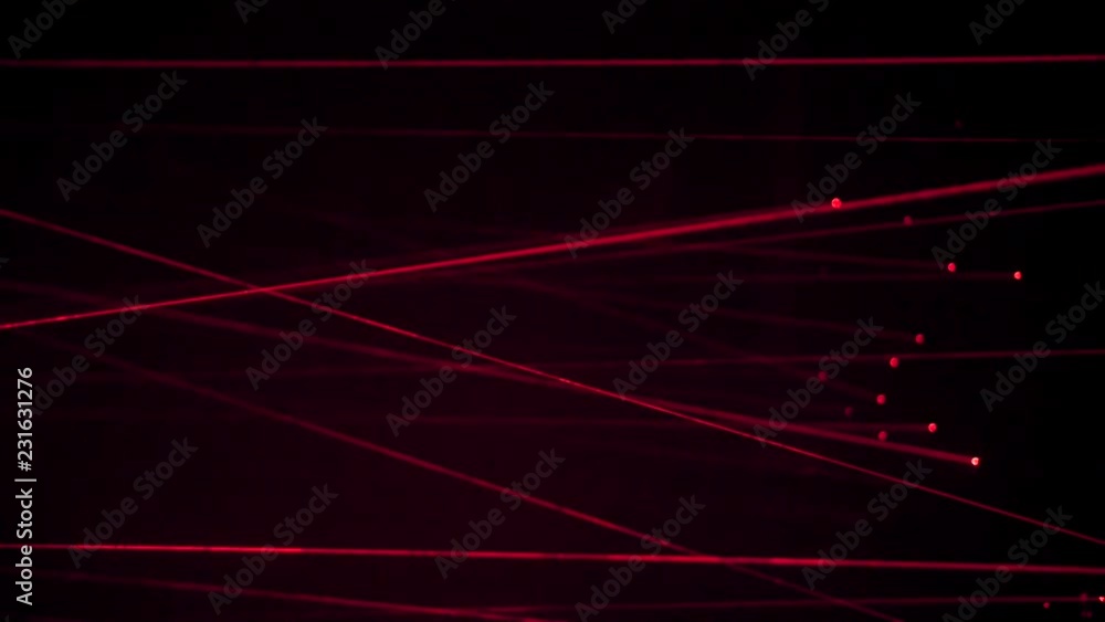 red light Laser Security System in the total dark black room red light Laser Security System in the total dark black room