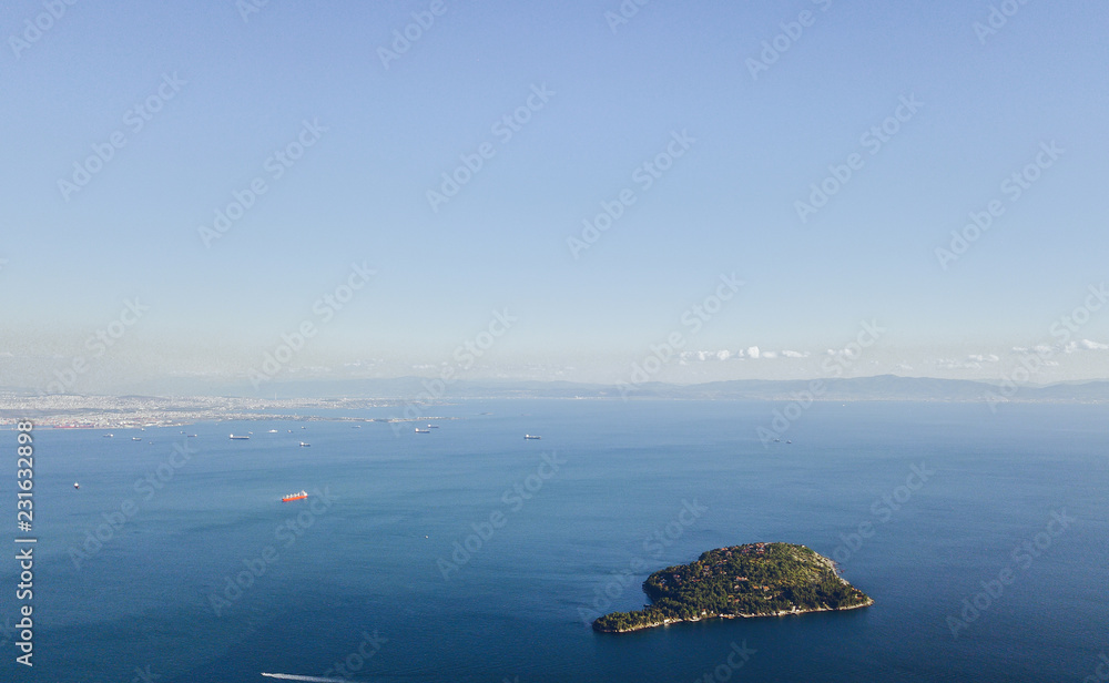 view of prince island in istanbul Turkey
