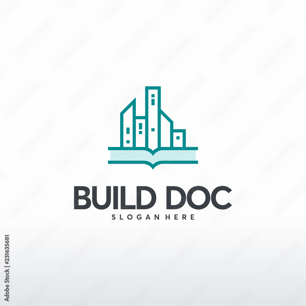 Buildings Document logo designs concept vector, Property symbol, Real estate logo