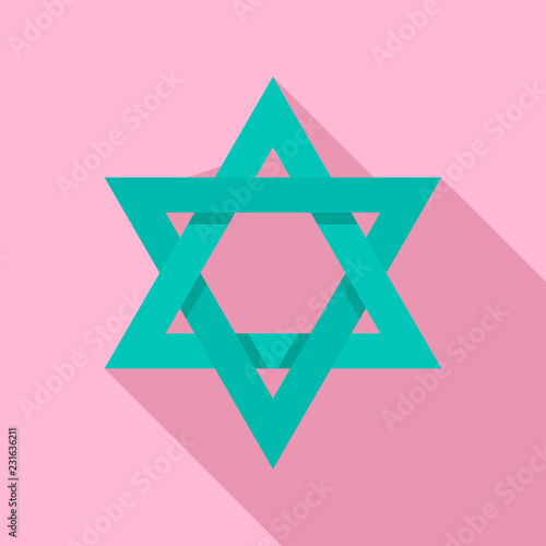 David star icon. Flat illustration of david star vector icon for web design