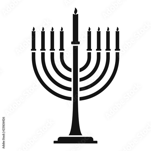 Menorah icon. Simple illustration of menorah vector icon for web design isolated on white background