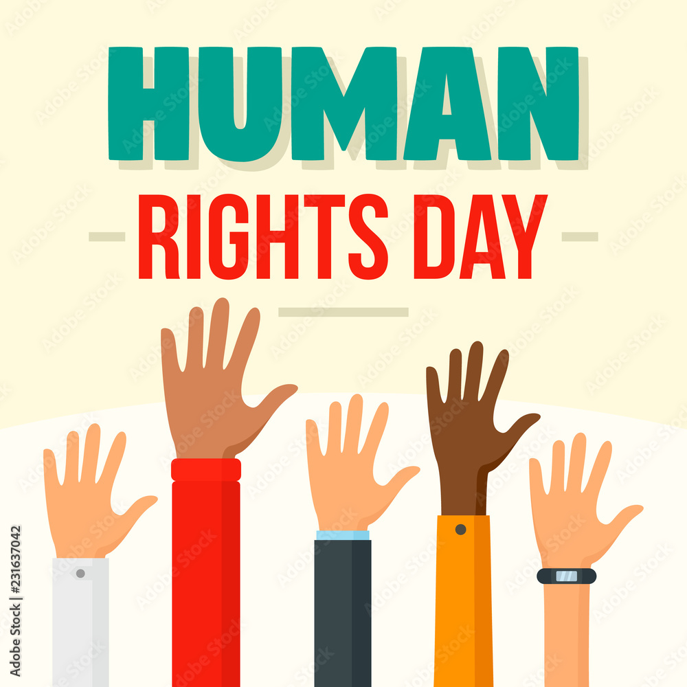 International human rights day concept background. Flat illustration of international human rights day vector concept background for web design International human rights day concept background. Flat illustration of international human rights day vector concept background for web design
