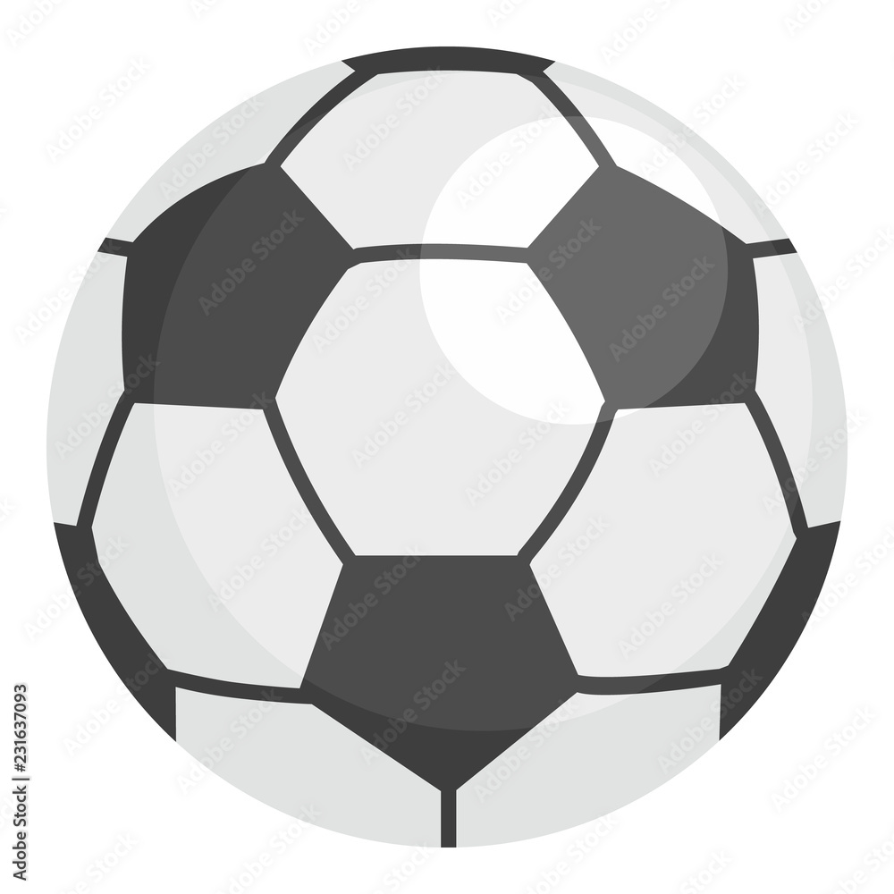 Fototapeta premium Soccer ball icon. Flat illustration of soccer ball vector icon for web design