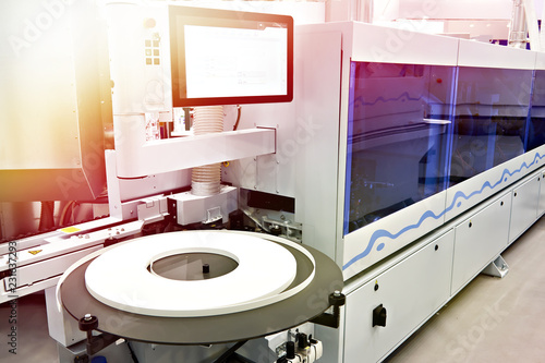 Photography Automatic edgebander machine on factory