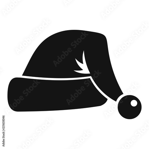 Santa hat icon. Simple illustration of santa hat vector icon for web design isolated on white background
