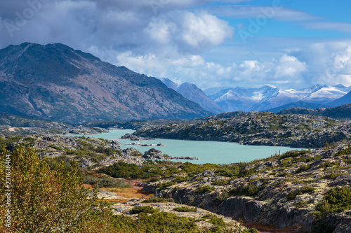 Summit lake near the Klondike Highway in Yukon Canada