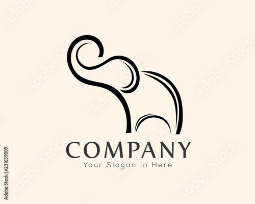elephant drawing art logo design inspiration