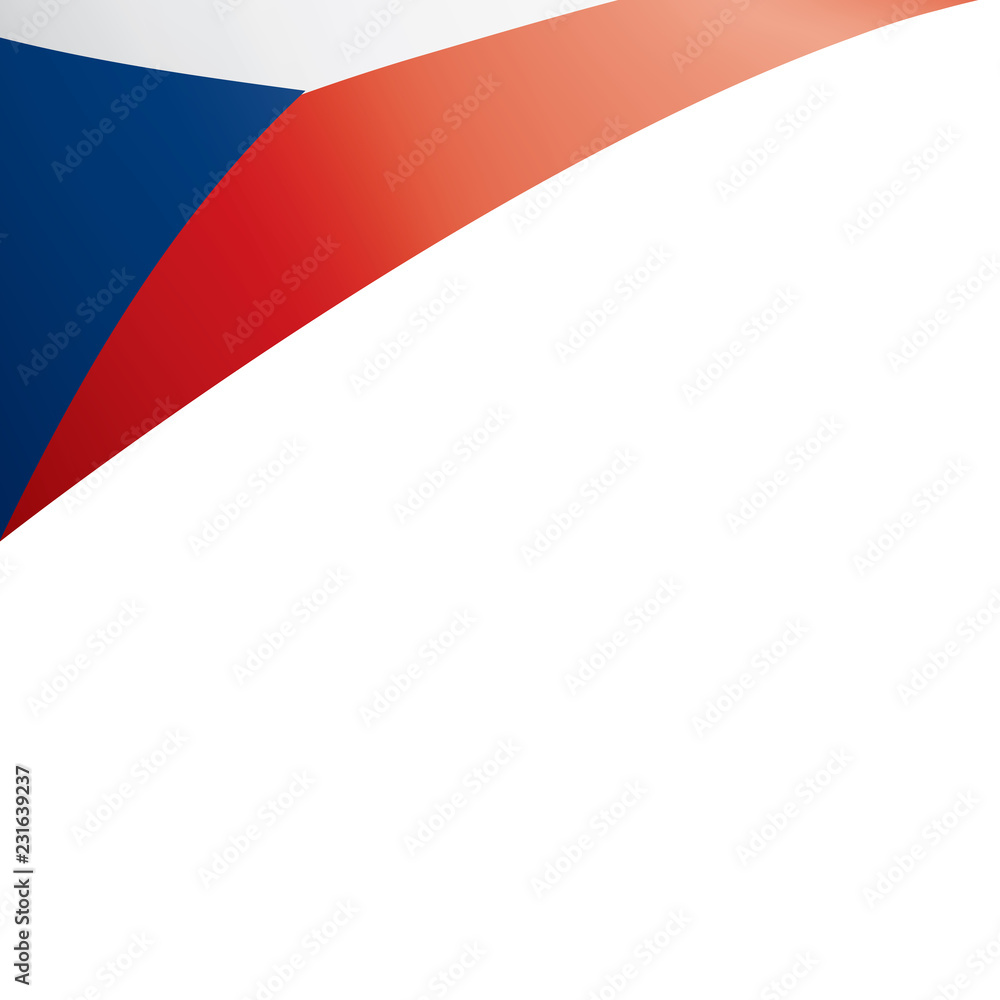 Czechia flag, vector illustration on a white background Czechia flag, vector illustration on a white background