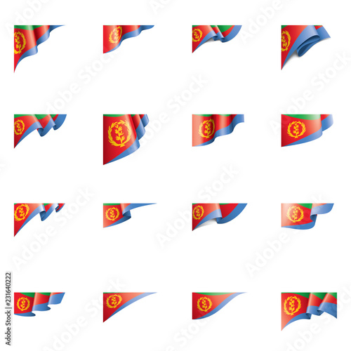 Eritrea flag, vector illustration on a white background © butenkow