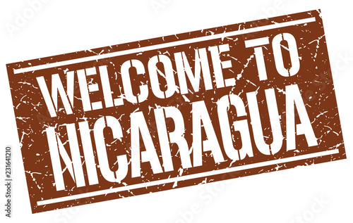 welcome to Nicaragua stamp