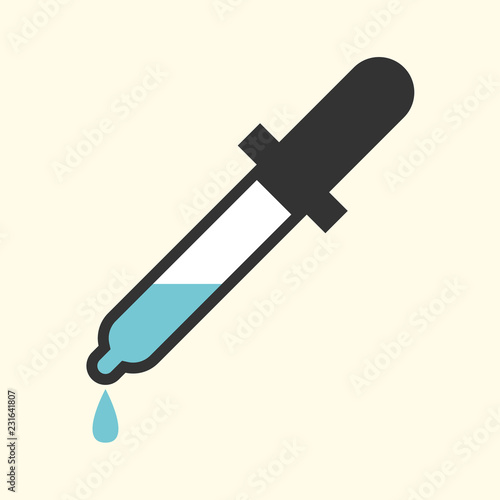 Comic style pipette illustration.