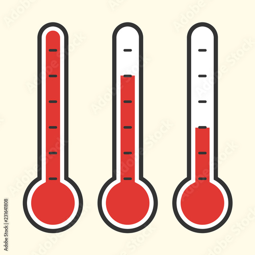 Comic style thermometer illustration
