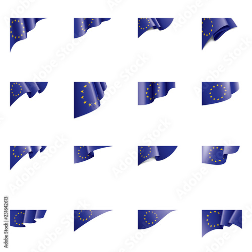 European union flag, vector illustration on a white background