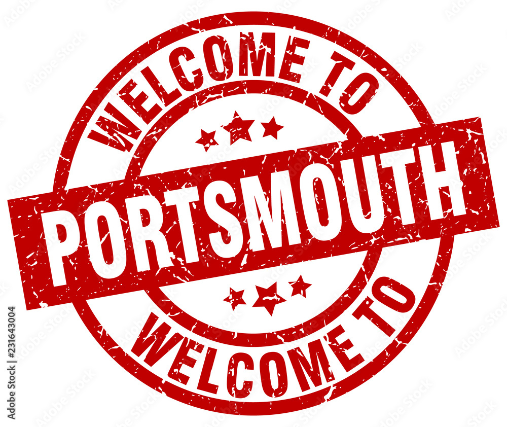 welcome to Portsmouth red stamp welcome to Portsmouth red stamp