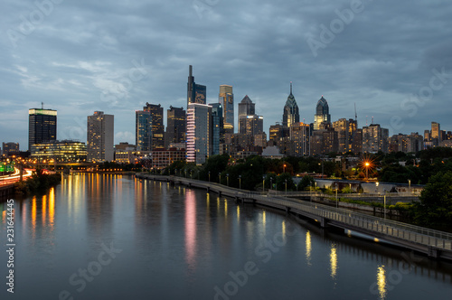 Philadelphia Skyline Reflected in the River