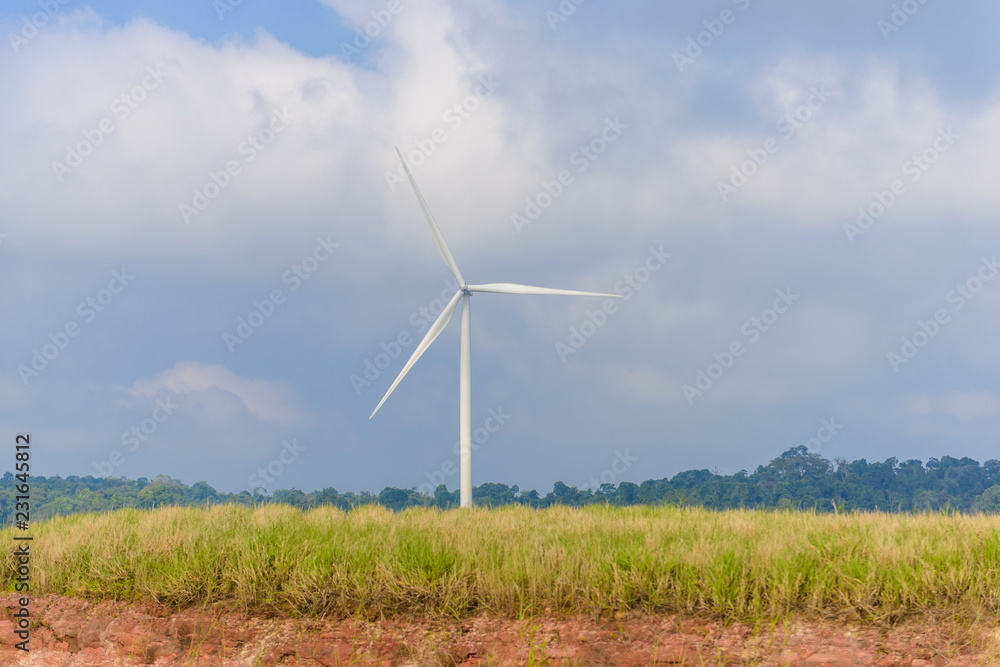 Windmill turbine field for electric production at Khao Kho, Petchabun, Thailand Windmill turbine field for electric production at Khao Kho, Petchabun, Thailand