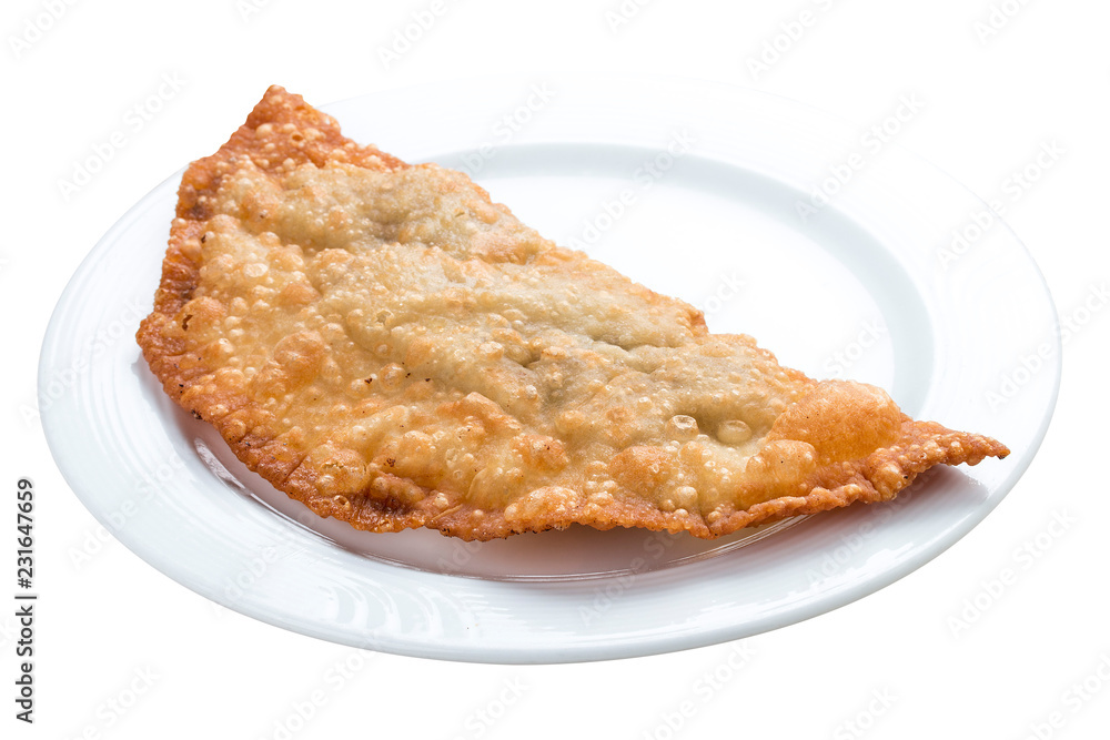 Cheburek - fried pie with meat and onions